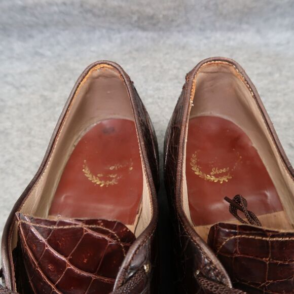Kow Hoo Shoes Mens 45 Oxfords Exotic Leather Classic Goodyear Welt Handcrafted main image 4